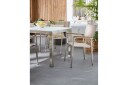 Matstol Beliani Grosseto set om 6 Sandbeige/silver/ljust trä Sand beige\|\|Silver\|\|Light wood  