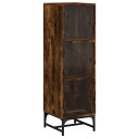vidaXL Highboard med glassdører røkt eik 35x37x120 cm