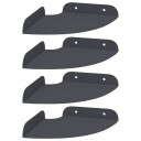 vidaXL Flytende hylle med hylle 4 pcs Antrasitt 15 x 15 x 2 cm