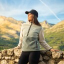Revolutionrace Canyon Half zip Pile Fleece Dame Peyote/Shadow Green L Dame Overdeler Fleece & midlayers