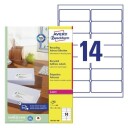 Avery resirkulerte flerbruksetiketter  laget av resirkulert papir  hvit 99,1 x 38,1 modell LR7163-100