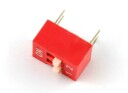 DIP bryter 2 polet rød   2,54 mm   5 stk