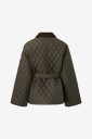 Gina Tricot   Jakke Quilted Belted Jacket   Grønn