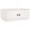 vidaXL Salongbord hvit 80x50x35 cm heltre furu
