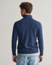 Klassisk bomullsgenser med halv glidelås DK JEANSBLUE MELANGE XXXL