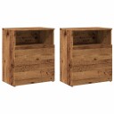  Nattbord 2 stk gammelt tre 50x32x60 cm konstruert tre 8721158439185