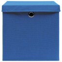 vidaXL Oppbevaringsbokser med deksler 10 stk 28x28x28 cm blå