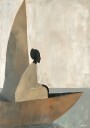 Woman On Boat Poster Plakat / 50x70cm