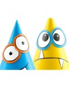 PartyDeco Partyhatter Monster - 6-pakning