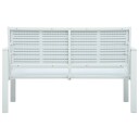 vidaXL Hagebenk 120 cm HDPE hvit treutseende