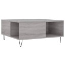 vidaXL Salongbord grå sonoma 80x80x36,5 cm konstruert tre
