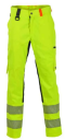 BS Gjøvik Arbeidsbukse, HiVis kl.2 Unisex, Str. C58, Gul/Sort
