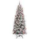  Kunstig juletre Hvit 78 x 78 x 210 cm PVC plast stål og PE