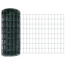 vidaXL Euro gjerdet med stolpe 10 x 0,4 m PVC-belagt stål Grønn Mesh