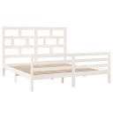 vidaXL Sengeramme hvit heltre 180x200 cm 6FT Super King
