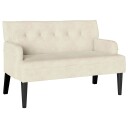  Chesterfield Benk Krem 112 x 65,5 x 75 cm Fløyel