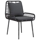  Hage Spisegruppe 3 pcs Svart Antrasitt 35 x 35 x 45 cm