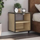  Veggmonterte nattbord 2 stk sonoma eik 40x31x39,5 cm 8721102838064