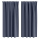 Gardiner med gardiner 2 pcs Antrasitt Polyester