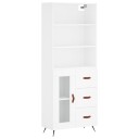 vidaXL Highboard hvit 69,5x34x180 cm konstruert tre 8720845928445