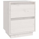 vidaXL Nattbord hvit 40x35x50 heltre furu