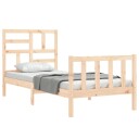 vidaXL Sengeramme med hodegavl 100x200 cm heltre 8720845982362