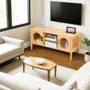 TV benk med 2 dører – kabelhåndtering moderne design