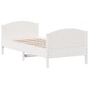  Sengeramme med hodegavl hvit 90x200 cm heltre furu 8721012427655