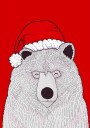 Santa red bear Plakat Plakat / 40x50cm