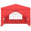 vidaXL Partytelt 300 x 300 x 255 cm Rød PE og stål