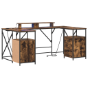  Skrivebord Røkt eik 182 x 101 x 87,5 cm Konstruert tre