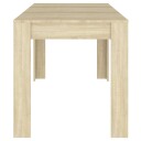 vidaXL Spisebord sonoma eik 140x74,5x76 cm sponplate