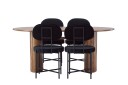 Isolde Matgruppe 180 cm Oval med 4 Stella Stoler   Sort