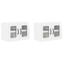  Kjøkkenskap 2 pcs Høyglanset hvit 60 x 31 x 40 cm
