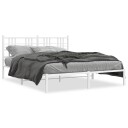  Sengeramme i metall med sengegavl hvit 150x200 cm 8721012373396