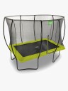 Exit Silhouette Trampoline Inkl. Sikkerhetsnett 214x305 cm, Grønn