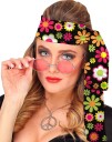 Hippie Pannebånd Svart med Fargerike Blomster