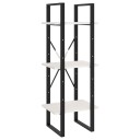 vidaXL Bokhylle 3 niv?er hvit 40x30x105 cm heltre furu