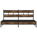  Sengeramme i metall uten madrass røkt eik 180x200 cm 8721158367655