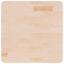  Firkantet bordplate 60x60x2,5 cm ubehandlet heltre eik