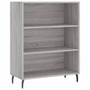 vidaXL Hylle grå sonoma 69,5x32,5x90 cm konstruert tre