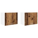  Hengende skap Riga 2 pcs Gammel treverk og hvit 50 x 31 x 40 cm