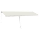 vidaXL Manuell Markise 6 x 3,5 m Krem 100% Polyester