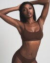 SKIMS Fits Everybody Scoop Bralette Cocoa Undertøy Mørkebrun XS