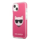 Karl Lagerfeld-Deksel Til Iphone 13 Mini Klhcp13stpecpi Fuchsia Hardt Deksel Ikonisk Choupette-Hode