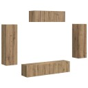 vidaXL TV-skap 5 stk. Artisan Eik