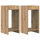 vidaXL Planteholder 2 stk. Artisan eik 30 x 30 x 60 cm Konstruert tre