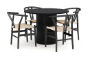 Bark Kopparbo Matgruppe 106 cm Rund med 4 Dezuid Spisestol Svart