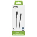 SBS TECABLETCC3M USB C USB C kabel 3m svart TECABLETCC3M