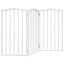 Vidaxl Hundeport Sammenleggbar 3 Paneler Hvit 150 cm Poppeltre
